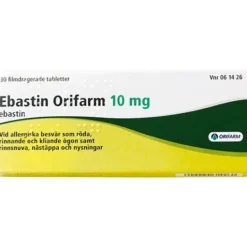 Ebastin Orifarm, filmdragerad tablett 10 mg 30 st