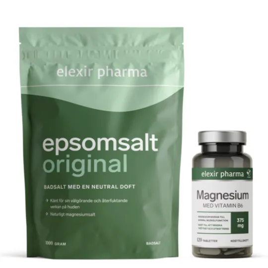 Elexir Pharma Epsomsalt + Magnesium Återhämtningspaket