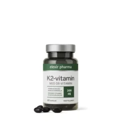 Elexir Pharma K2-vitamin D3-vitamin 60 kapslar