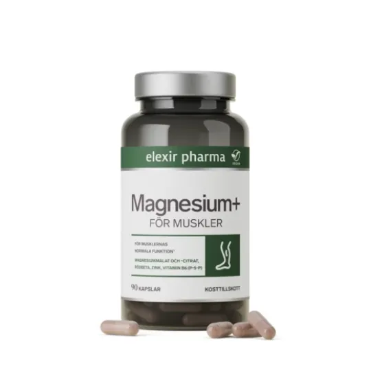 Elexir Pharma Magnesium+ För muskler 90 kapslar