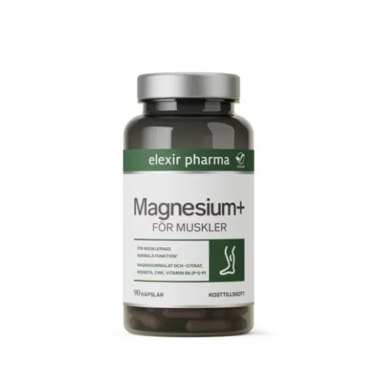 Elexir Pharma Magnesium+ För muskler 90 kapslar