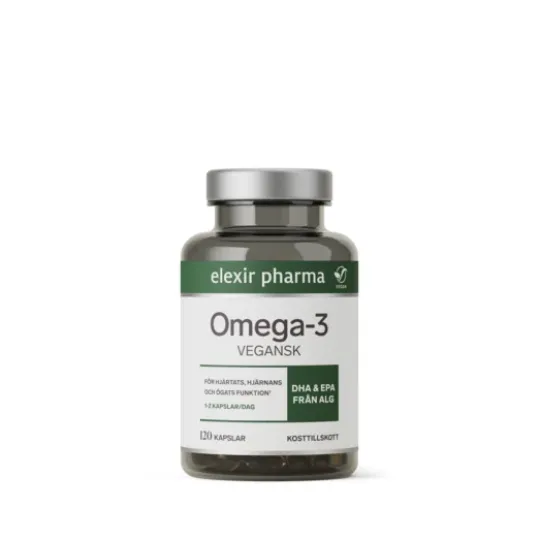 Elexir Pharma Omega-3 Vegansk 120 kapslar