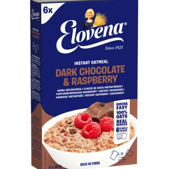 Elovena Havregrynsgröt Mörk Choklad Hallon 210 g