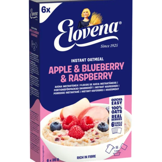 Elovena Havregrynsgröt Äpple/Blåbär/Hallon 210 g