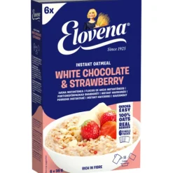 Elovena Havregrynsgröt Vit Choklad Jordgubb 210 g
