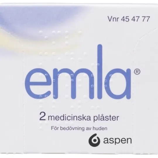 EMLA Medicinskt Plåster 25 mg/25 mg 2 st