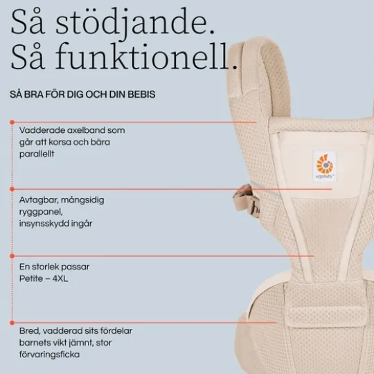 Ergobaby Alta Hip Seat Natural Beige