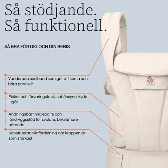 Ergobaby Omni Deluxe Cotton Bärsele Natural Beige