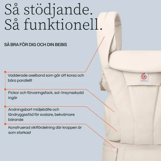 Ergobaby Omni Deluxe Cotton Bärsele Natural Beige
