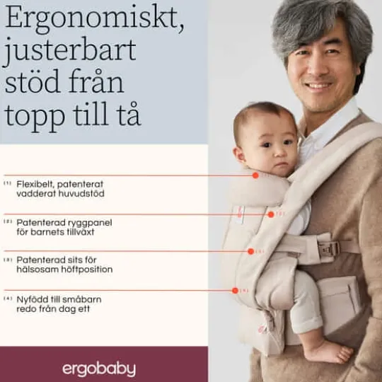 Ergobaby Omni Deluxe Cotton Bärsele Natural Beige