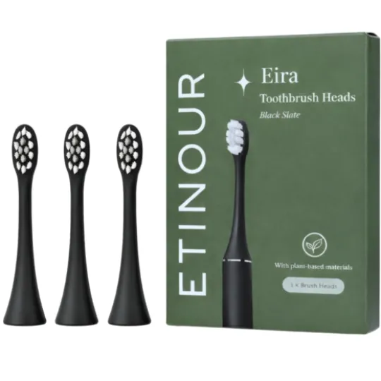 Etinour Eira Toothbrush Heads Black Slate 3 st