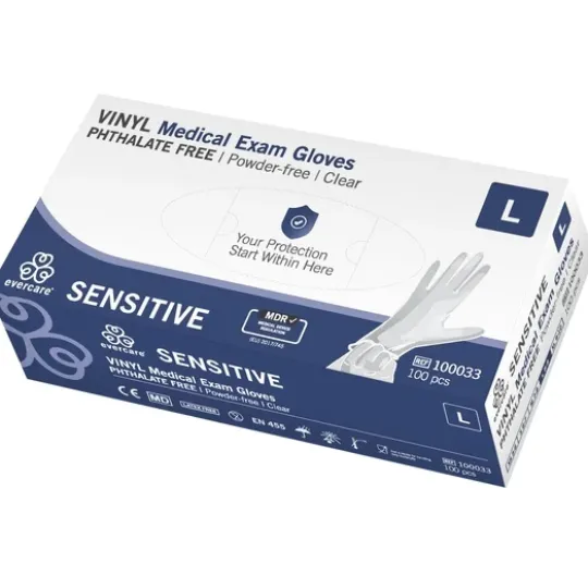 Evercare Vinylhandskar L 100 st