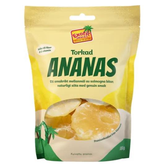 Exotic Snacks Torkad Ananas 180 g