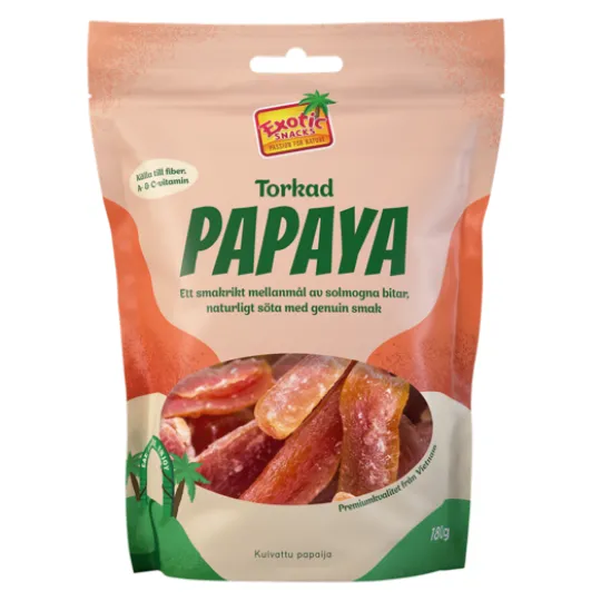 Exotic Snacks Torkad Papaya 180 g