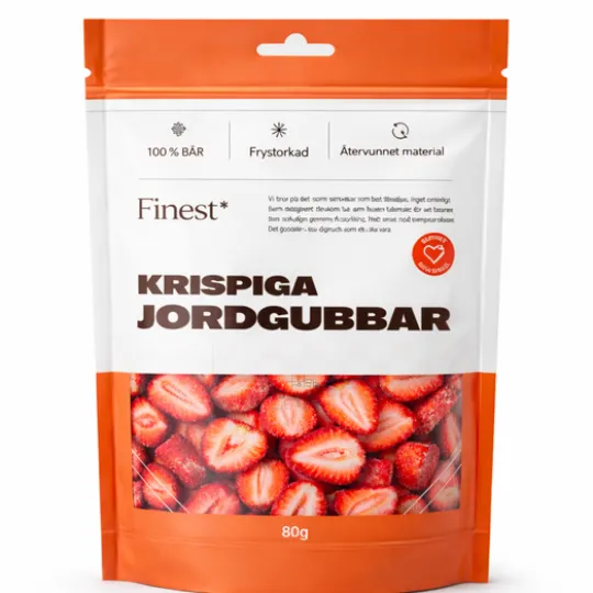 Finest Seasoning Frystorkade Jordgubbar 80 g