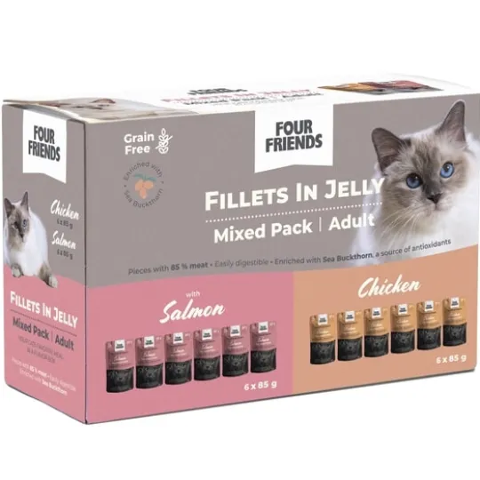 FourFriends Cat Adult in Jelly Mix 12-pack