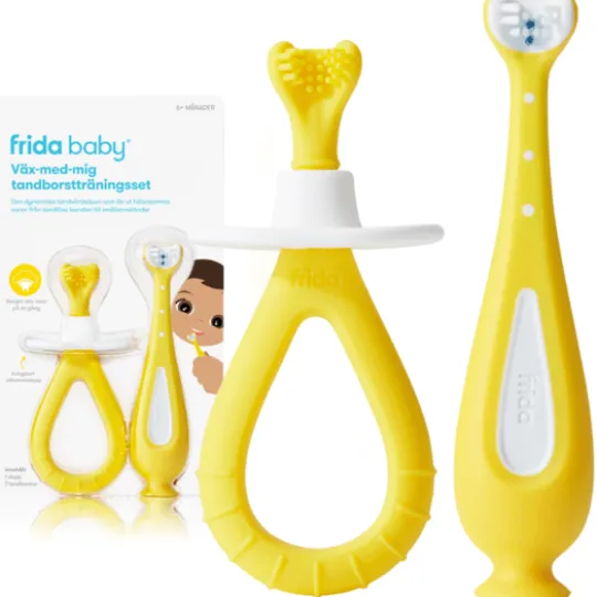 Frida Baby Väx-med-mig tandborstträningsset