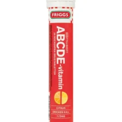 Friggs ABCDE-vitamin Citron 20 brustabletter