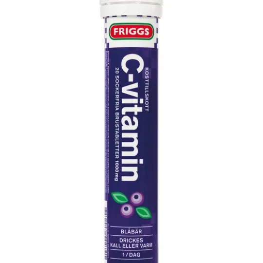 Friggs C-Vitamin Blåbär 20 brustablettetter