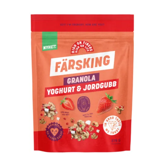 Färsking Granola Yoghurt & Jordgubb 375 g