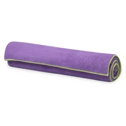 Gaiam Stay-put Yoga Mat Towel Purple Jam