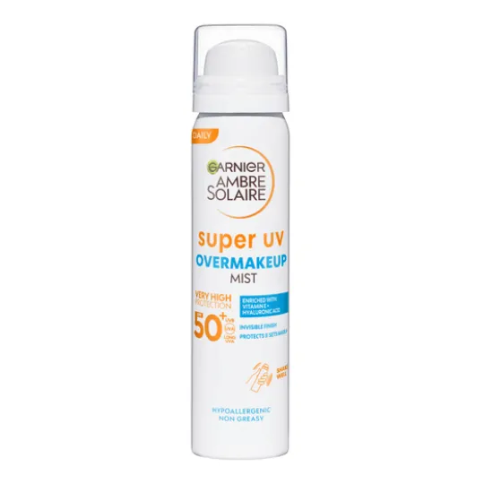 Garnier Ambre Solaire Super UV Over Makeup Mist with Hyaluronic Acid SPF50+ 75 ml