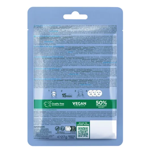 Garnier Hyaluron Glass Skin Jelly Sheet Mask 27 g