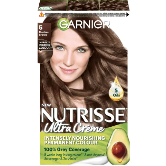 Garnier Nutrisse Ultra Créme Permanent Hårfärg 5 Medium Brown
