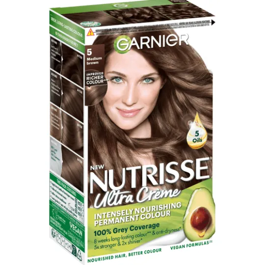 Garnier Nutrisse Ultra Créme Permanent Hårfärg 5 Medium Brown