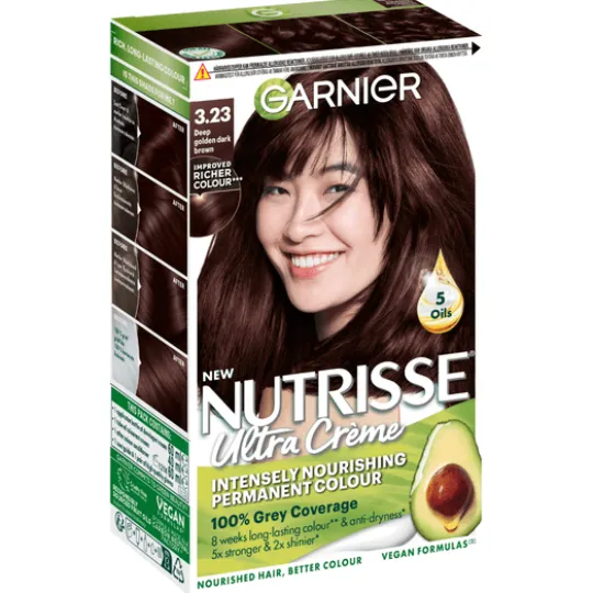 Garnier Nutrisse Ultra Créme Permanent Hårfärg 5.3 Light Golden Brown
