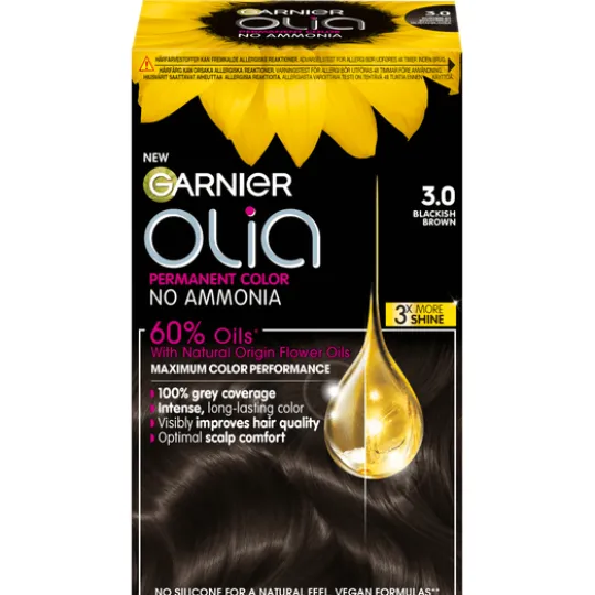 Garnier Olia Permanent Hårfärg 3.0 Blackish Brown