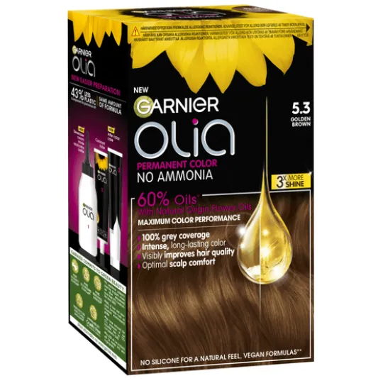 Garnier Olia Permanent Hårfärg 5.3 Golden Brown