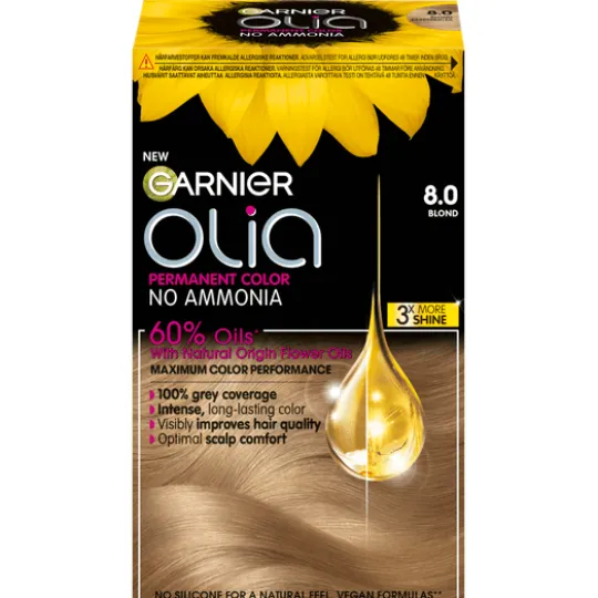 Garnier Olia Permanent Hårfärg 8.0 Blond