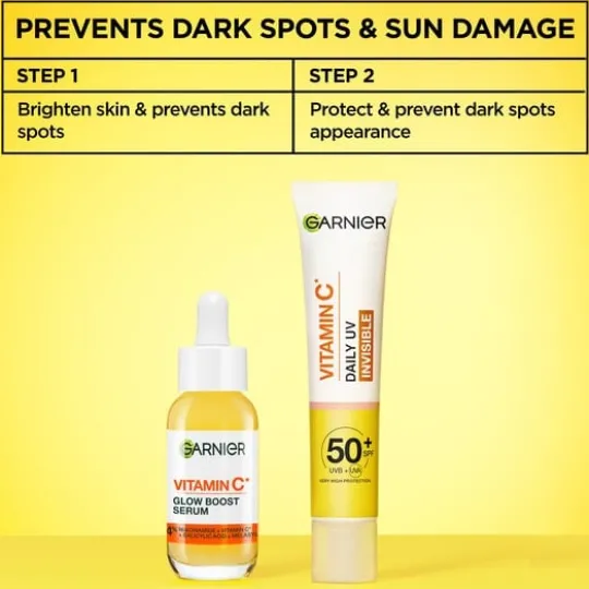Garnier Vitamin C* Glow-Boosting Daily UV-Fluid SPF50+ Invisible 40 ml