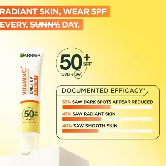 Garnier Vitamin C* Glow-Boosting Daily UV-Fluid SPF50+ Invisible 40 ml