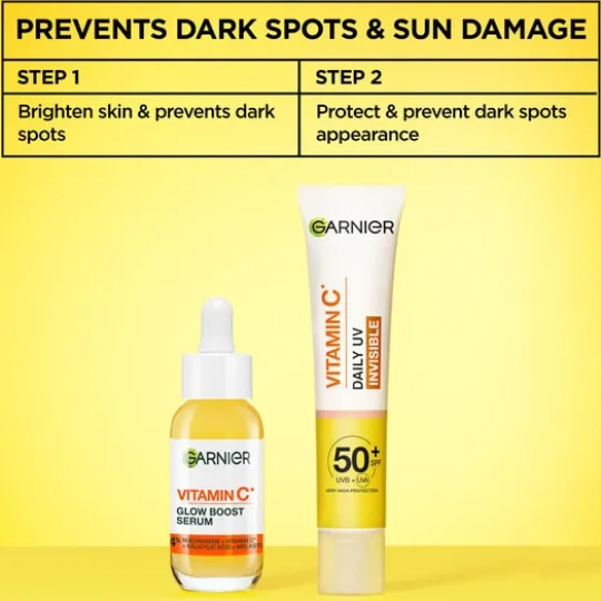 Garnier Vitamin C* Glow-Boosting Daily UV-Fluid SPF50+ Invisible 40 ml