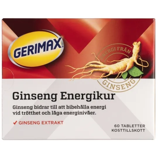 Gerimax Ginseng Energikur 60 tabletter