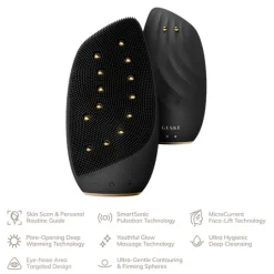 GESKE Sonic Thermo Facial Brush & Face-Lifter 8 in 1 Black