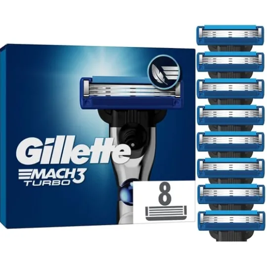 Gillette Mach3 Turbo Rakblad 8 st