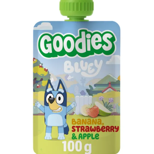 Goodies Fruktklämmis Bluey Banan/Jordgubb/Äpple 100 g