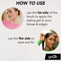 got2b Glued 4 Brows & Edges Pigmenterad Gel 2-i-1 Svart 16 ml