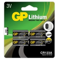 GP Batteries Lithiumbatteri CR 123A 4-pack