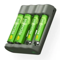 GP Batteries Recharge Batteriladdare inkl. 2 st AA & 2 st AAA-batterier