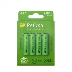 GP Batteries ReCyko AA-batteri 2100mAh 4-pack