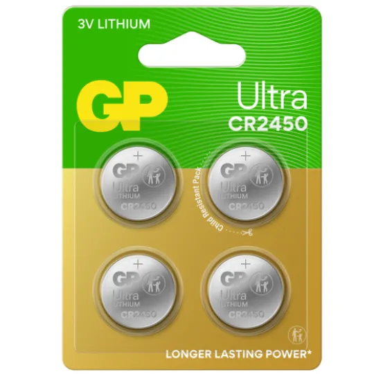 GP Batteries Ultra Litium Knappcell CR2450 4 st