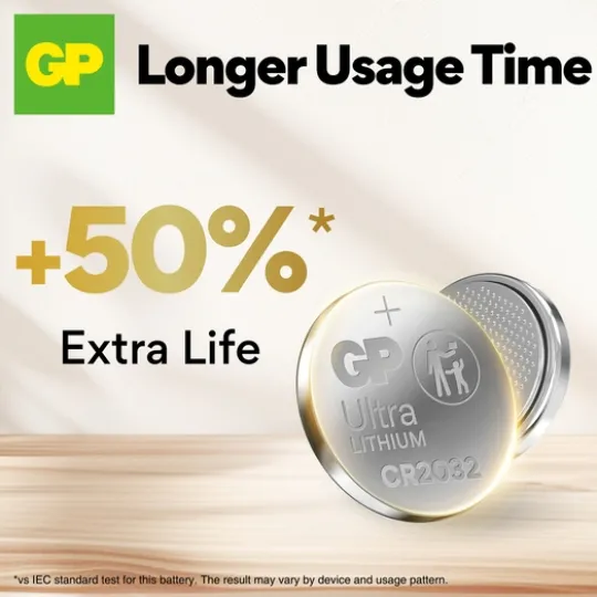 GP Batteries Ultra Litium Knappcell CR2032 8 st