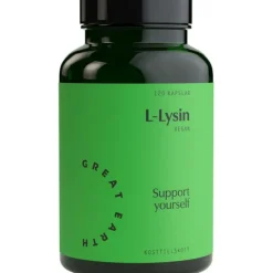 Great Earth L-Lysin 500mg 120 kapslar