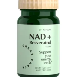 Great Earth NAD+ Resveratrol 30 kapslar