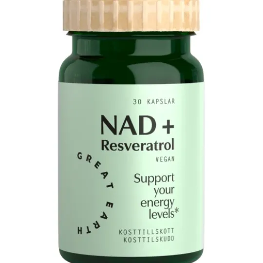 Great Earth NAD+ Resveratrol 30 kapslar