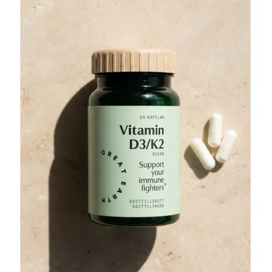 Great Earth Vitamin D3/K2 60 kapslar